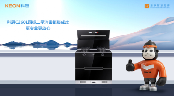 科恩C260L國標二星消毒柜集成灶，更專業(yè)更放心！